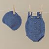Knitted Doll Outfit 32cm –rompers & Beanie Hat