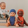 Knitted Doll Outfit 32cm –rompers & Beanie Hat