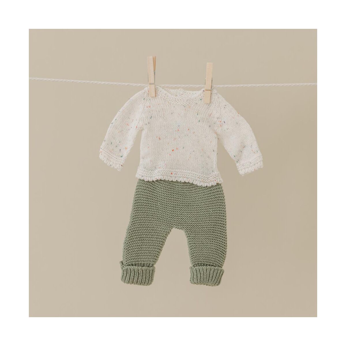 Knitted Doll Outfit 32cm – Sweater & Trousers