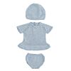Knitted Doll Outfit 40cm – Dress & Hat