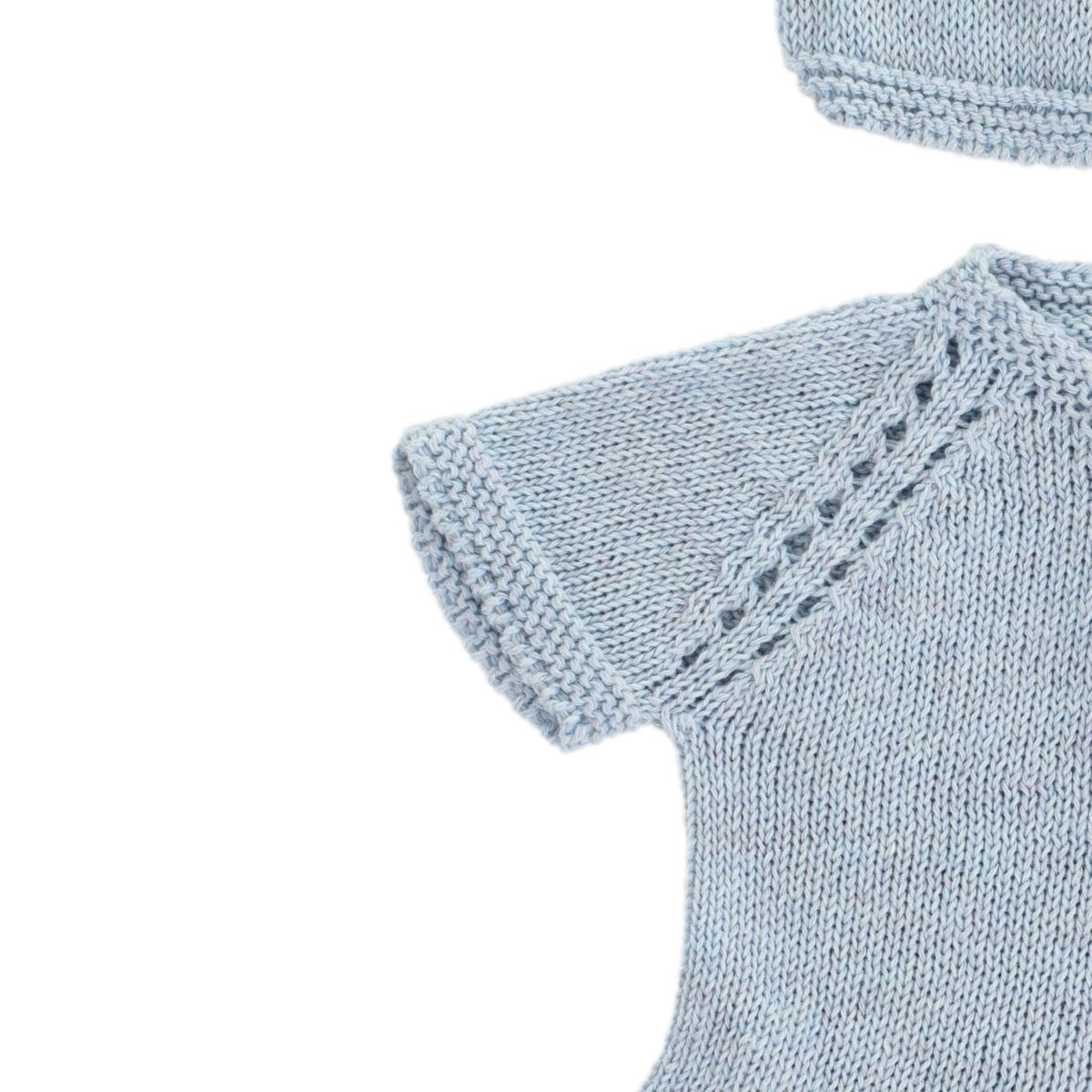Knitted Doll Outfit 40cm – Dress & Hat