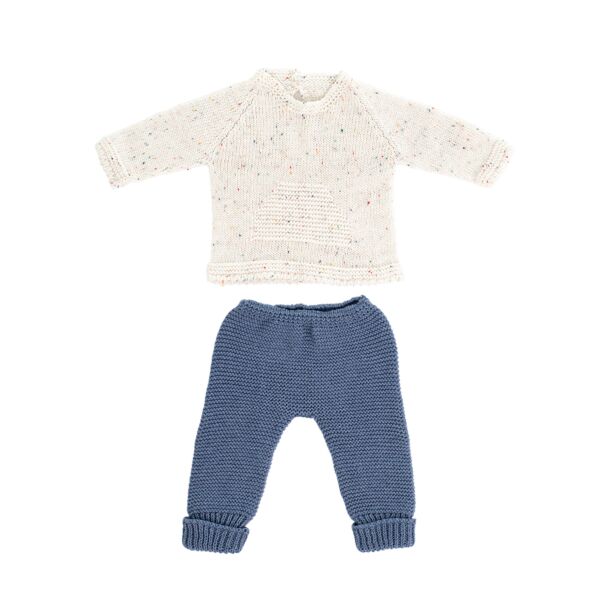 Knitted Doll Outfit 40cm – Sweater & Trousers
