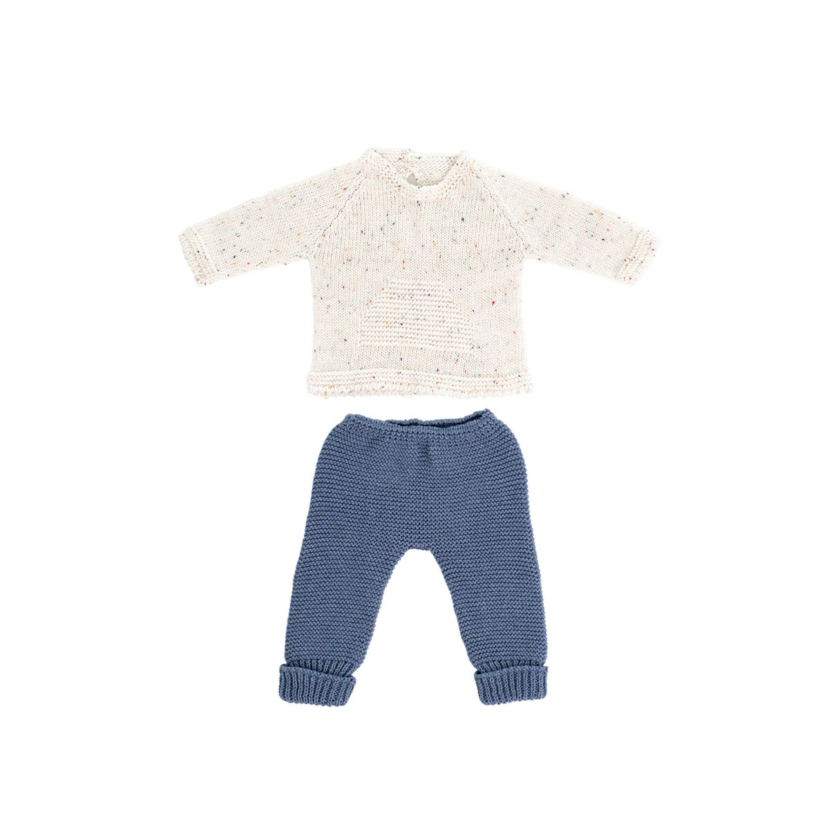 Knitted Doll Outfit 40cm – Sweater & Trousers