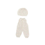 Knitted Doll Outfit 40cm – Overall & Beanie Hat