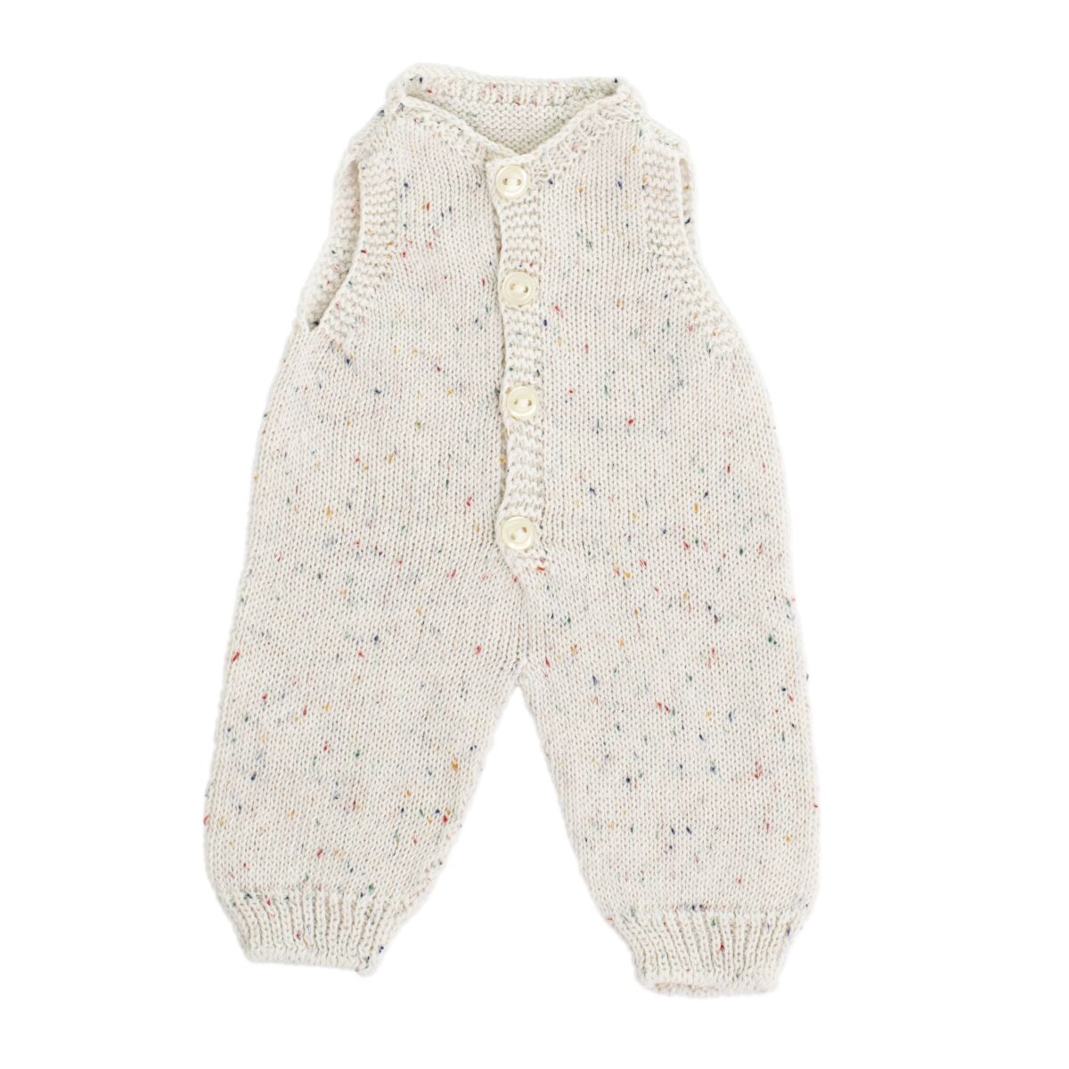 Knitted Doll Outfit 40cm – Overall & Beanie Hat