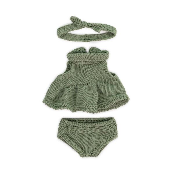 Knitted Doll Outfit 21cm- Dress&headband