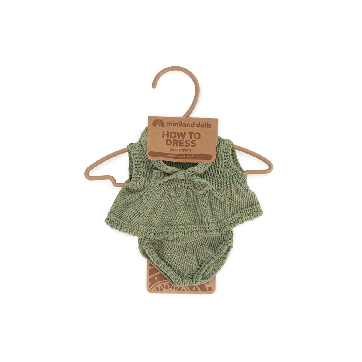 Knitted Doll Outfit 21cm- Dress&headband