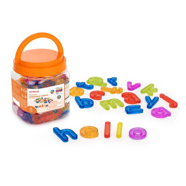 Translucent Lowercase Letters 76 Pcs