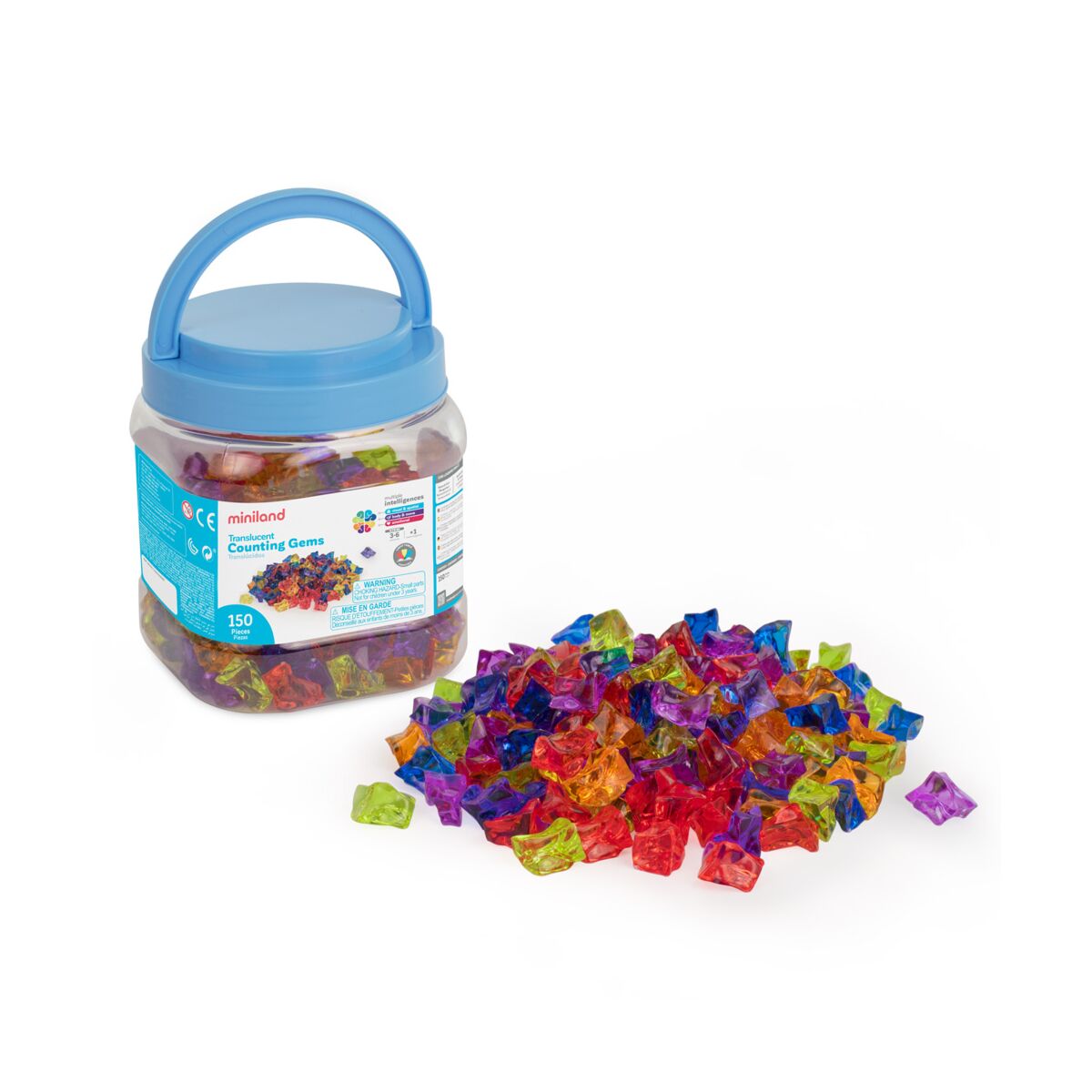 Translucent Counting Gems 150 Pcs