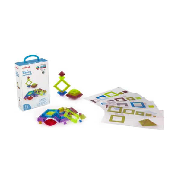 Translucent Stacking Pyramids 25 Pcs