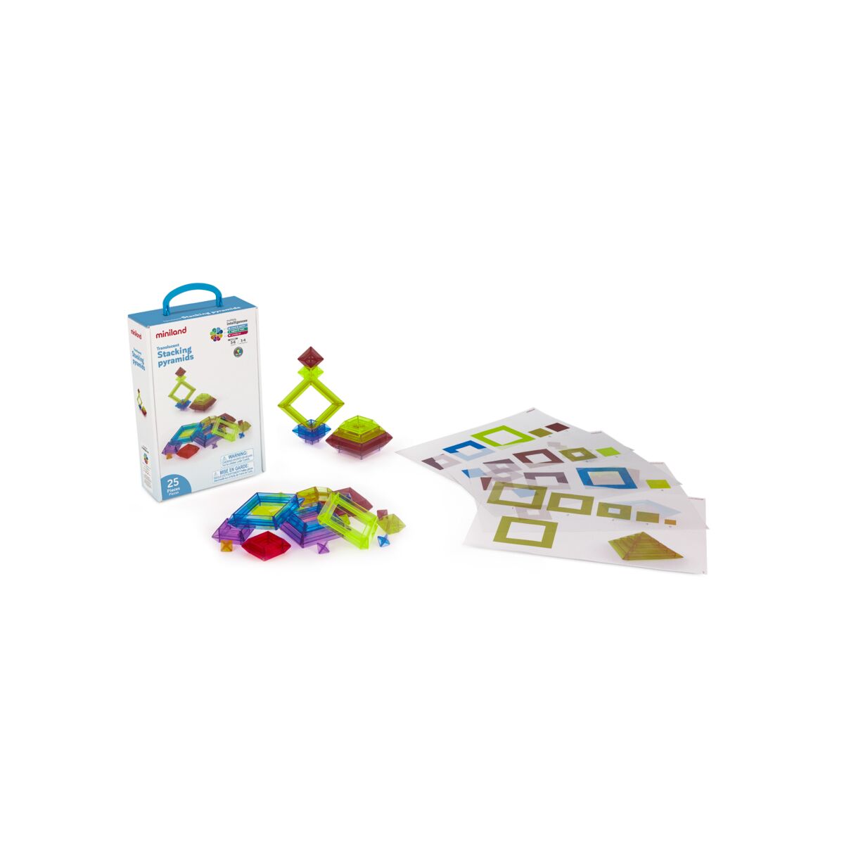 Translucent Stacking Pyramids 25 Pcs