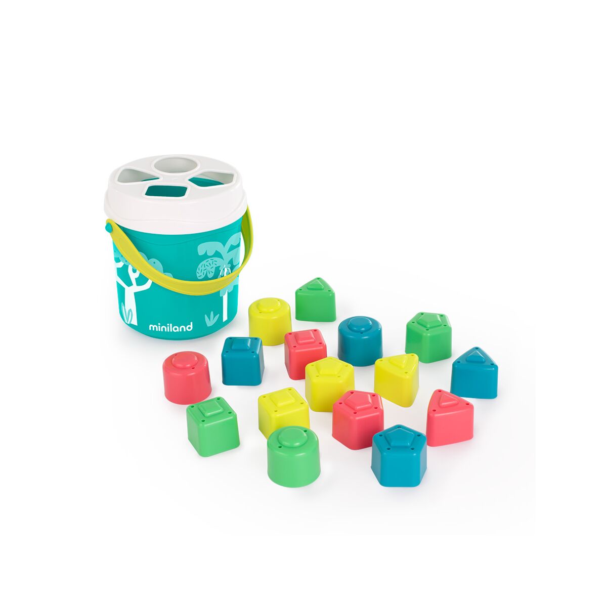 Feel To Learn: Turquoise Shape Sorting Bucket
