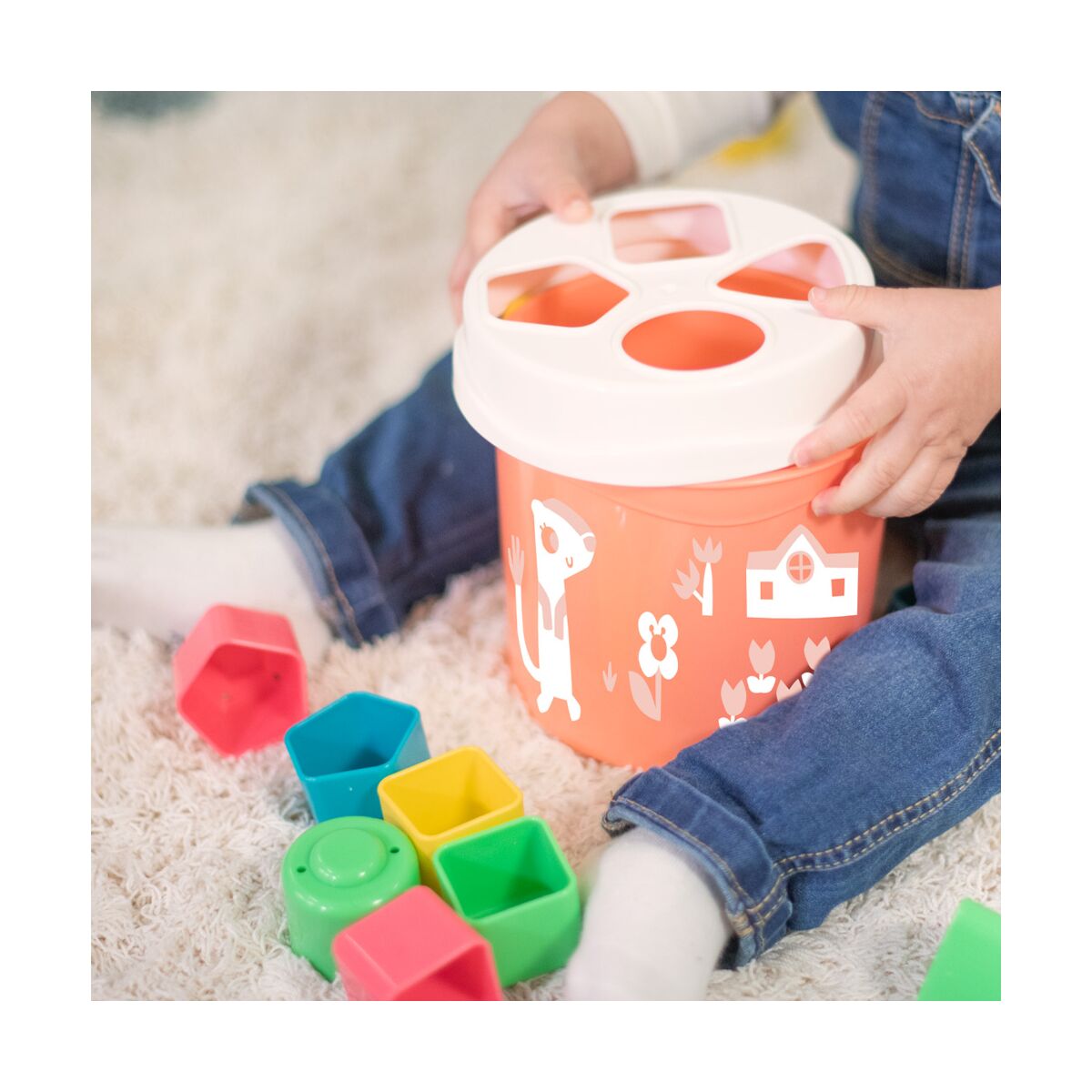 Feel To Learn: Salmon Shape Sorting Bucket
