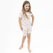 Bubbly Whale With Bow  Pink - Loungewear Short Set