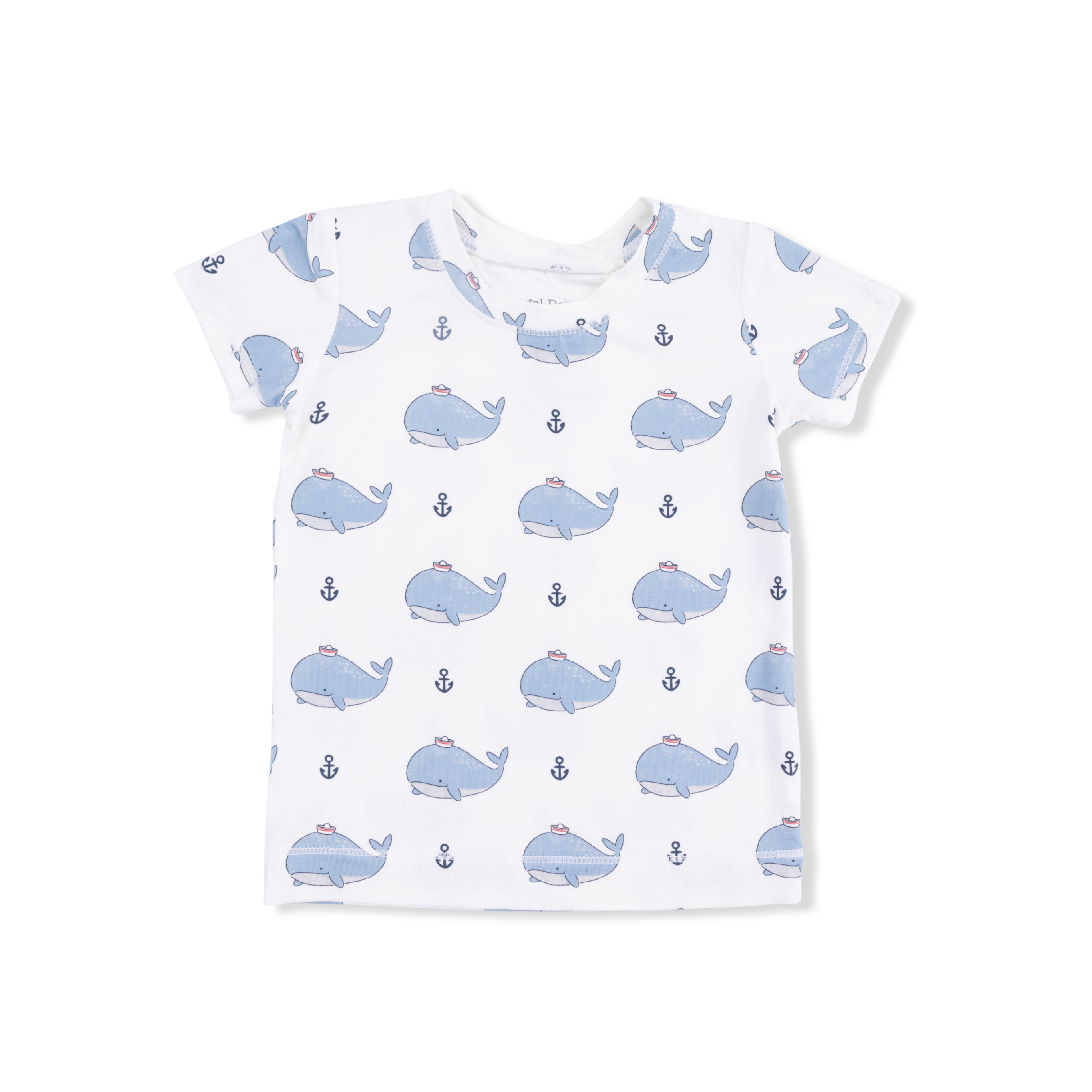 Bubbly Sailor Whales Blue - Loungewear Short Set