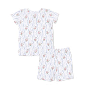 Heirloom Rose Stripe - Loungewear Short Set