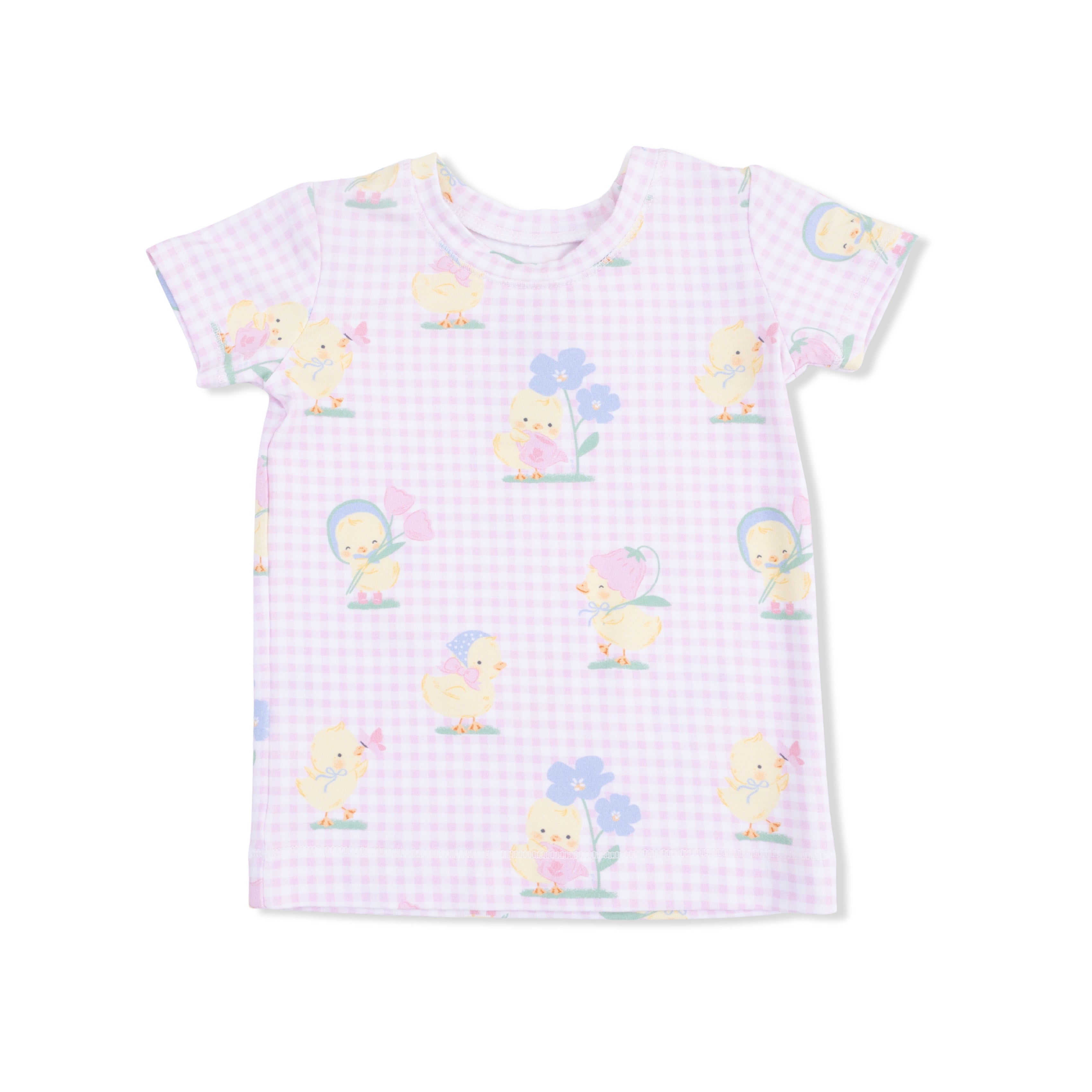 Vintage Spring Ducklings Pink - Loungewear Short Set