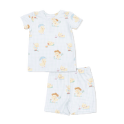 Vintage Spring Ducklings Green - Loungewear Short Set