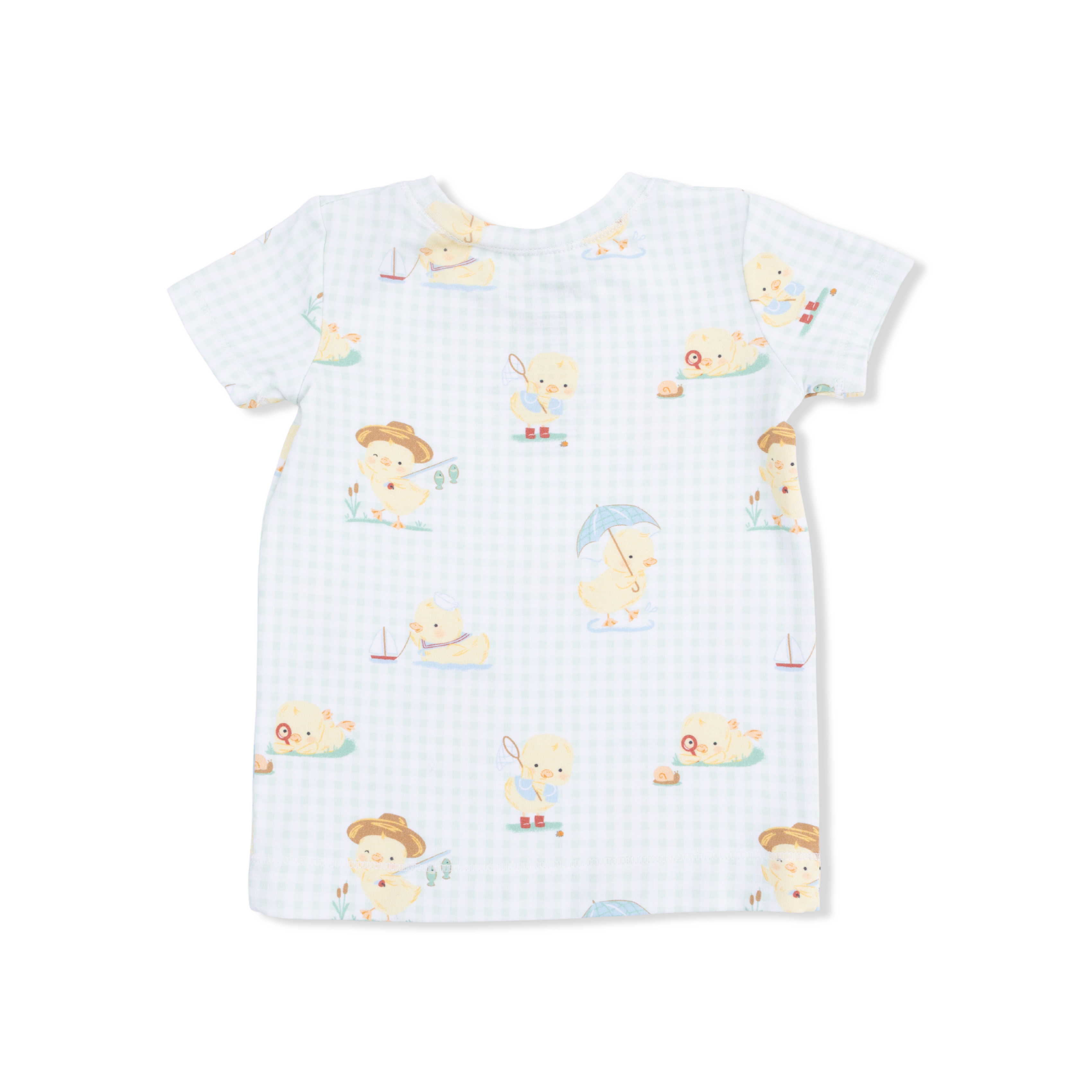 Vintage Spring Ducklings Green - Loungewear Short Set