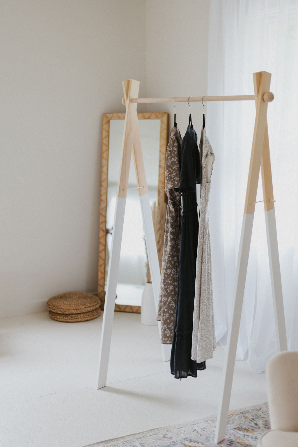 Large Wooden Clothing Rack