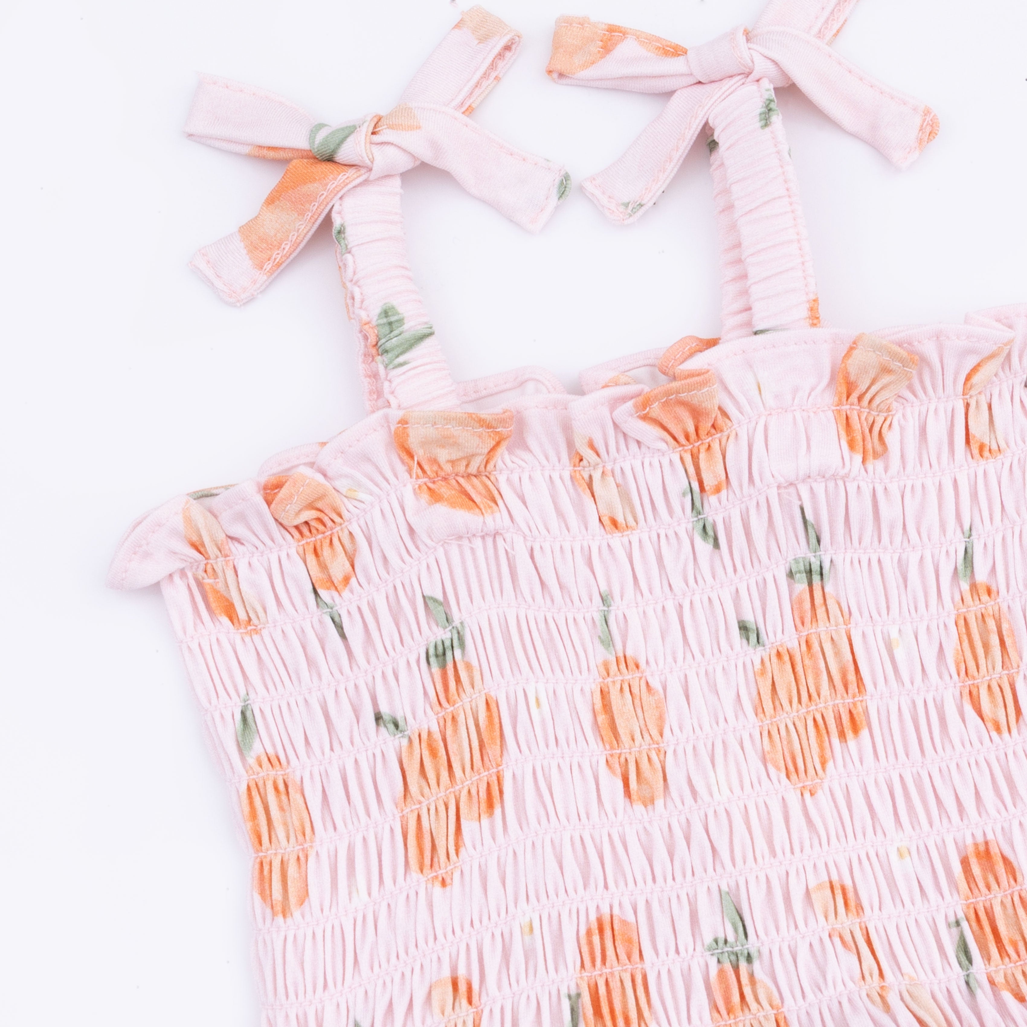 Sweet Peach - Smocked Bubble With Skirt