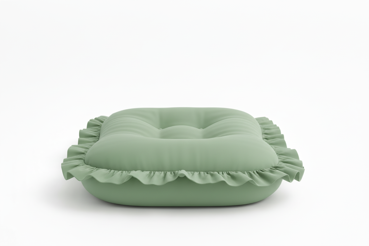 Green Ruffle Baby Lounger Cover (Ships June 8)