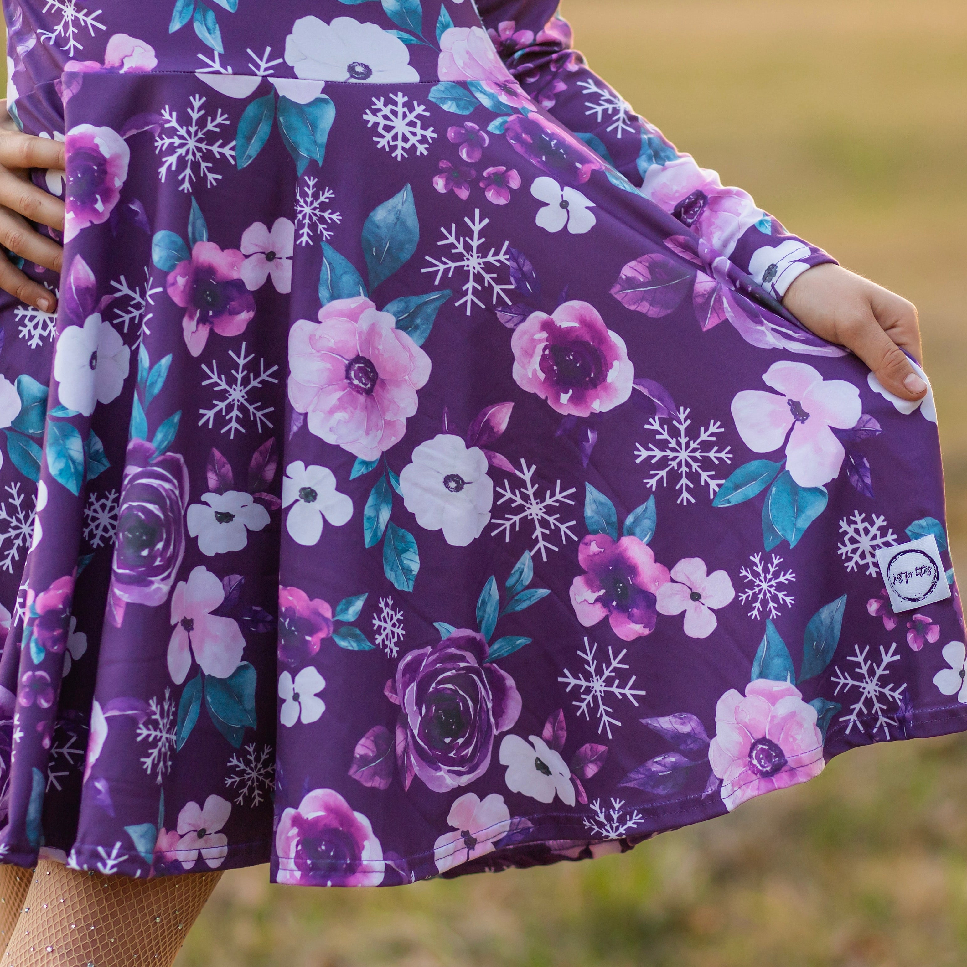 Purple Floral Snowflake