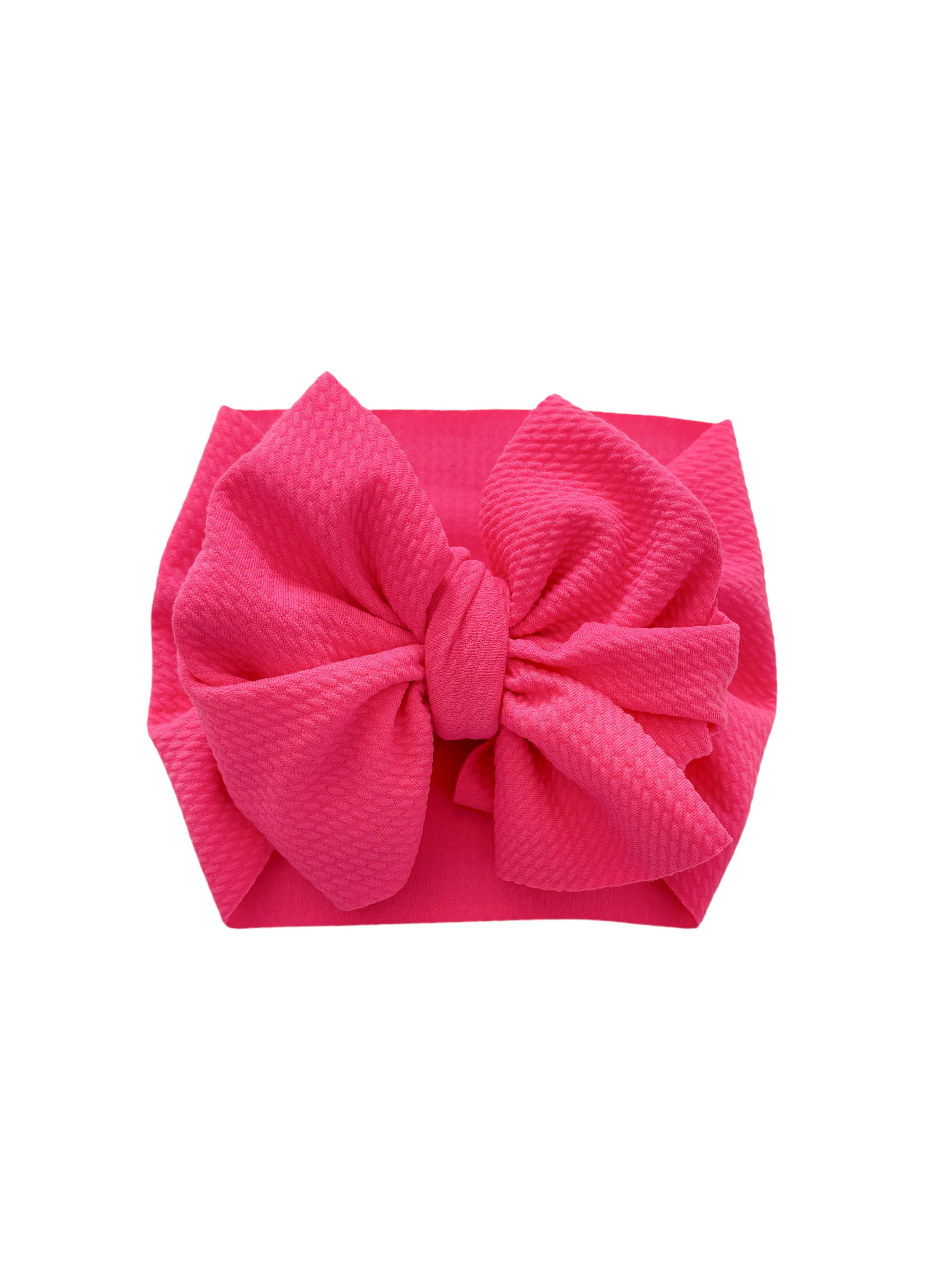 Headwrap Bow- Fiesta Pink