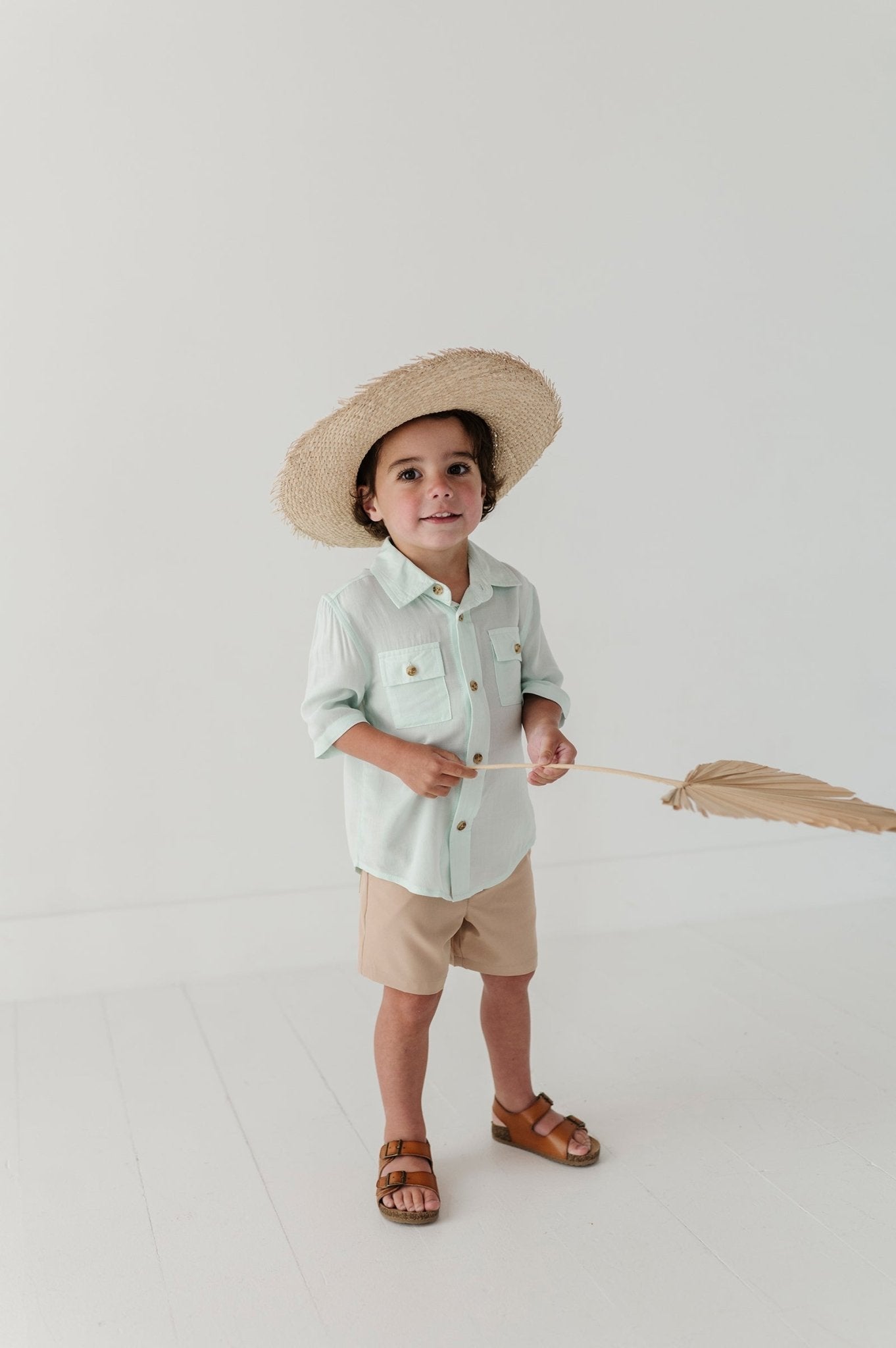 Boys Dressy Shorts In Khaki