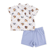 Farm Animals Rope Cameos Uni - Polo With Casual Short