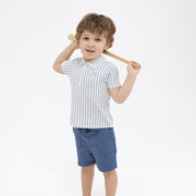 Baseball Stripe - Polo With Everyday Short
