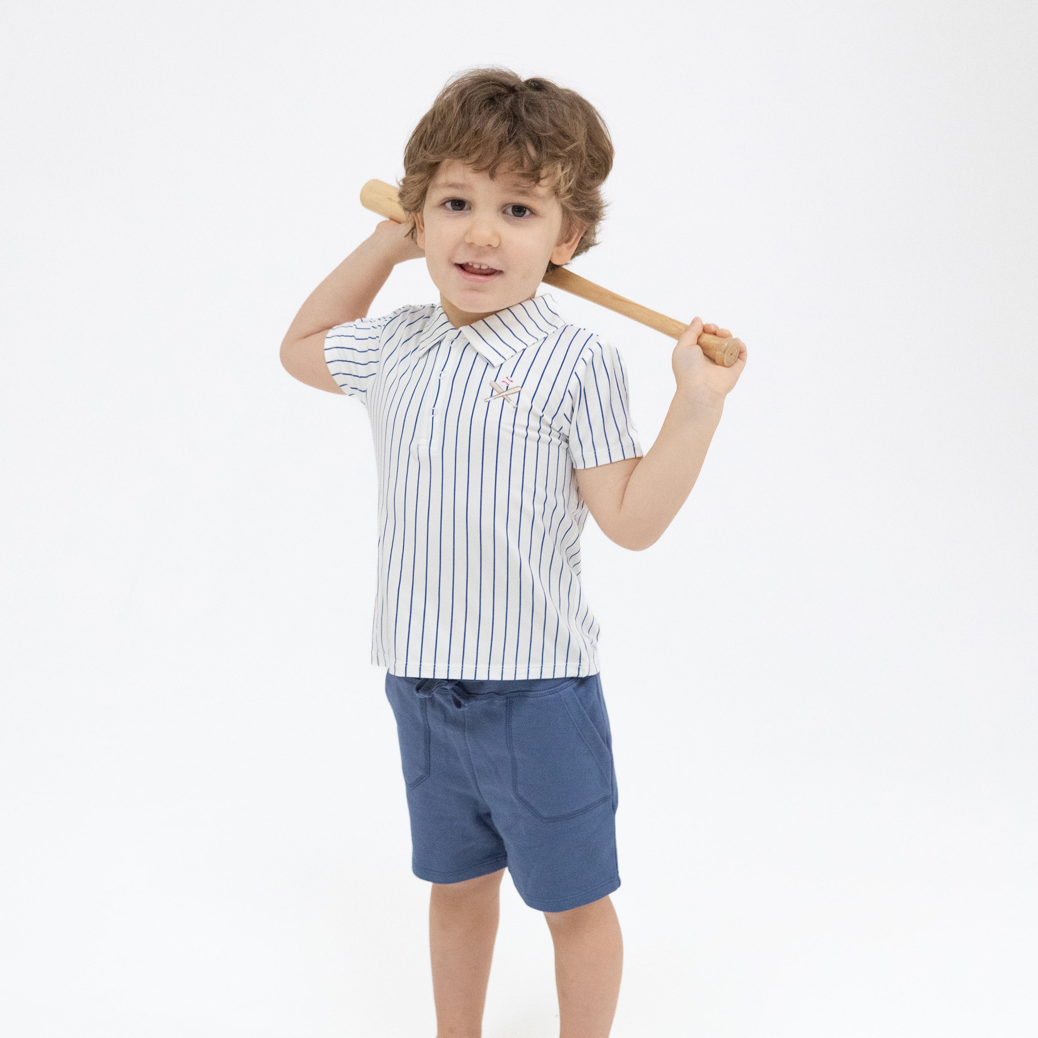 Baseball Stripe - Polo With Everyday Short