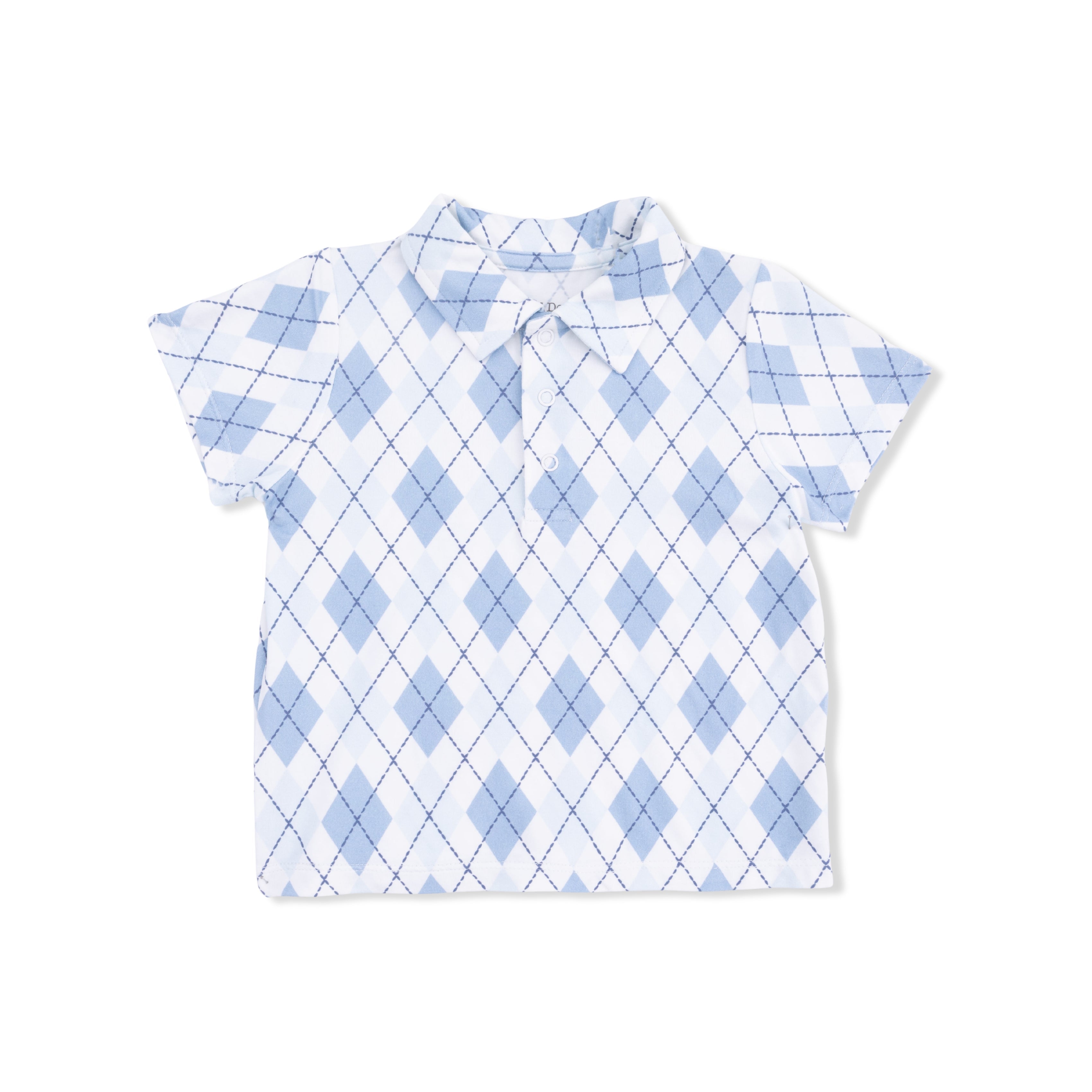 Blue Argyle - Polo With Casual Short
