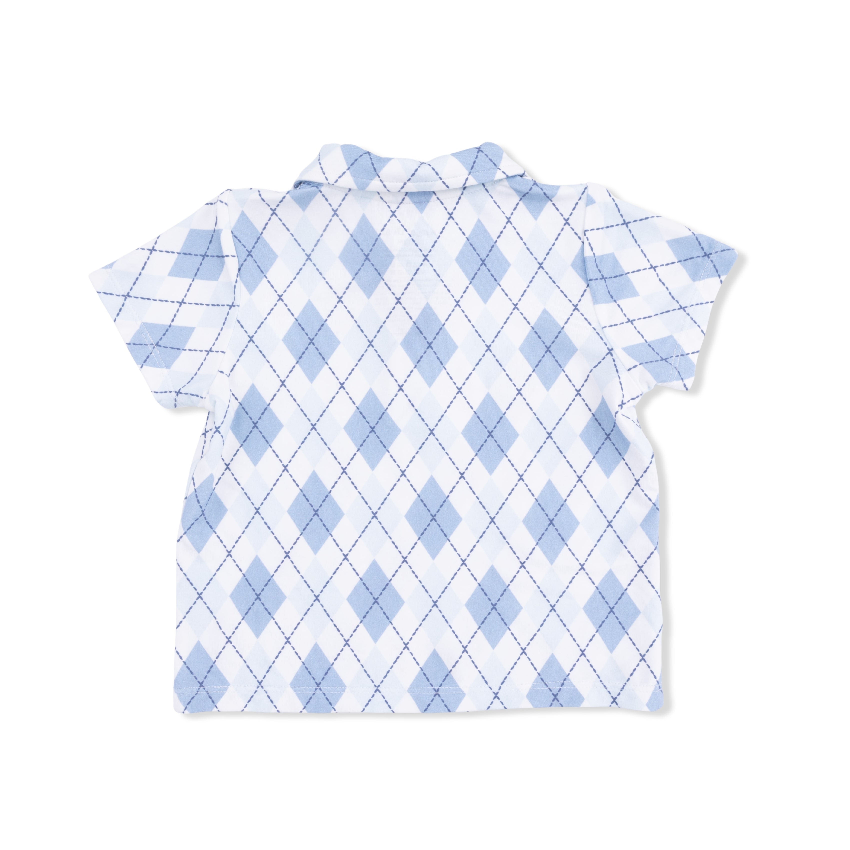 Blue Argyle - Polo With Casual Short