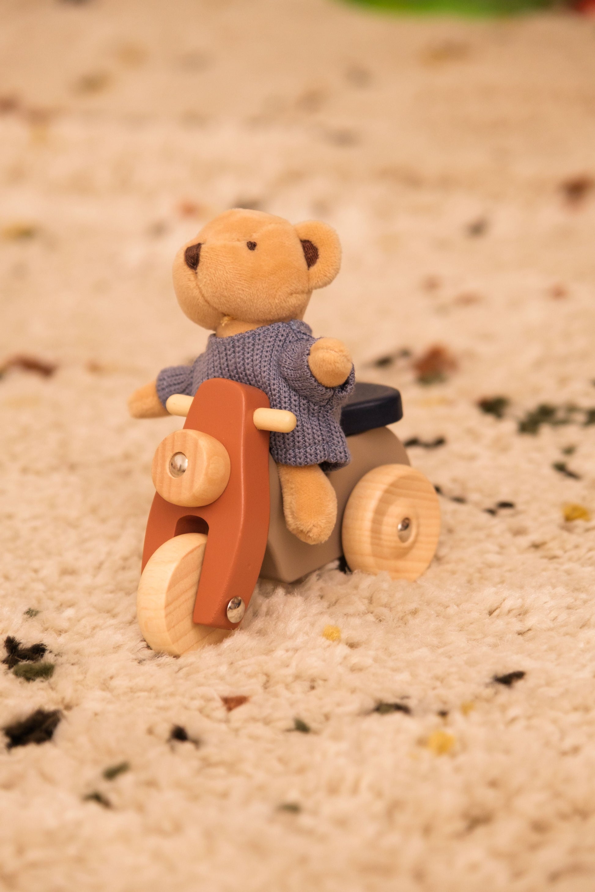 Alexis the Bear on a Vespa