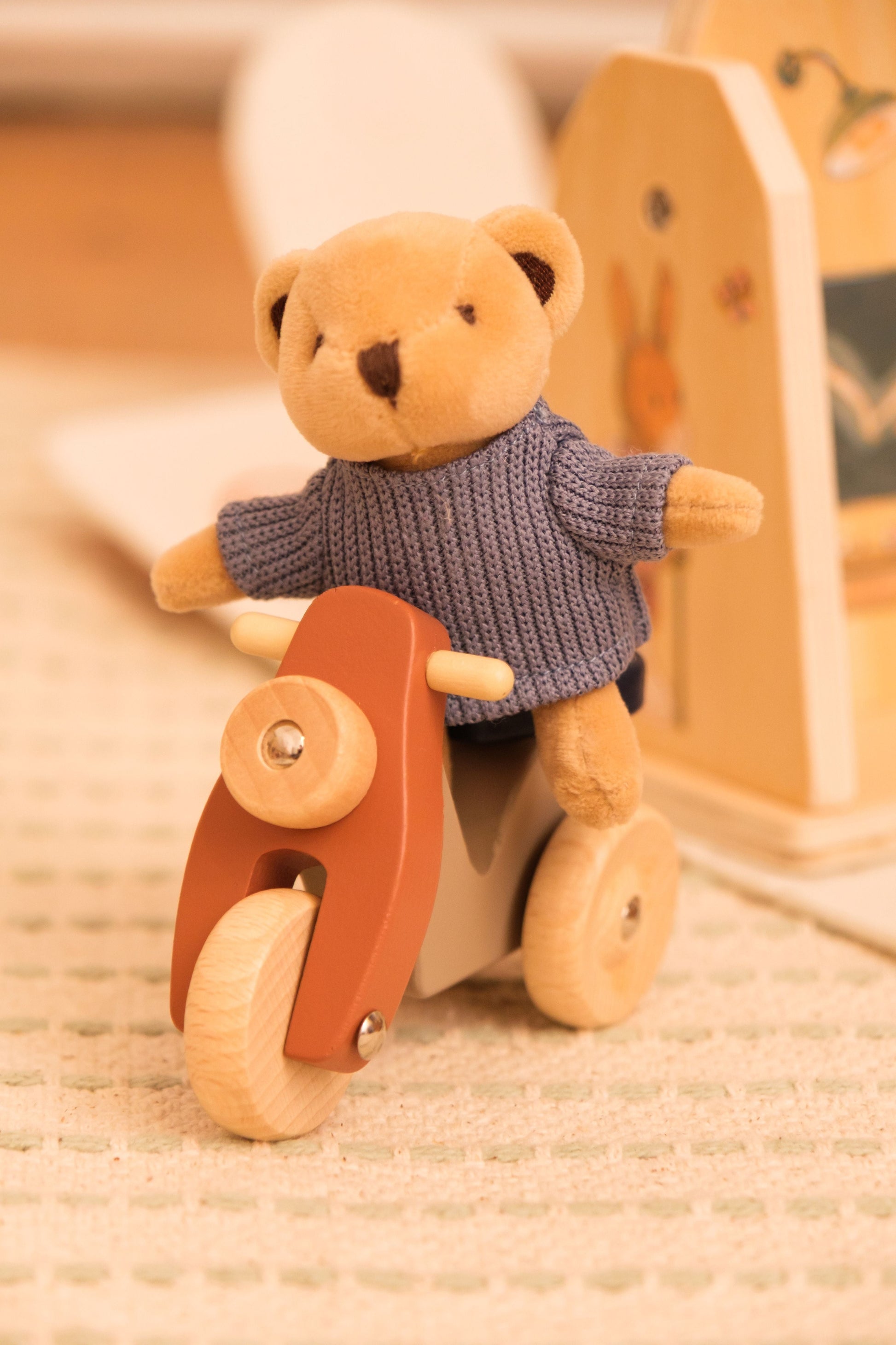 Alexis the Bear on a Vespa