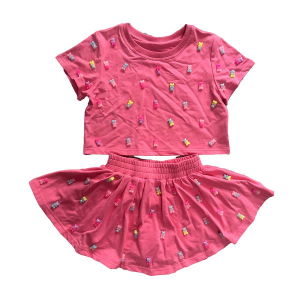 Tweenstyle By Stoopher - Gummy Bears Tee And Skirt Set