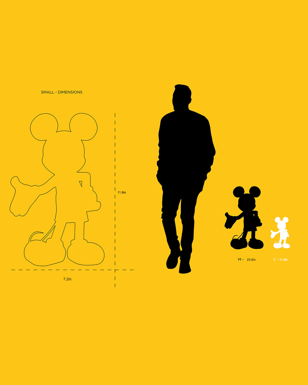Mickey Mouse Welcome Gold 12in