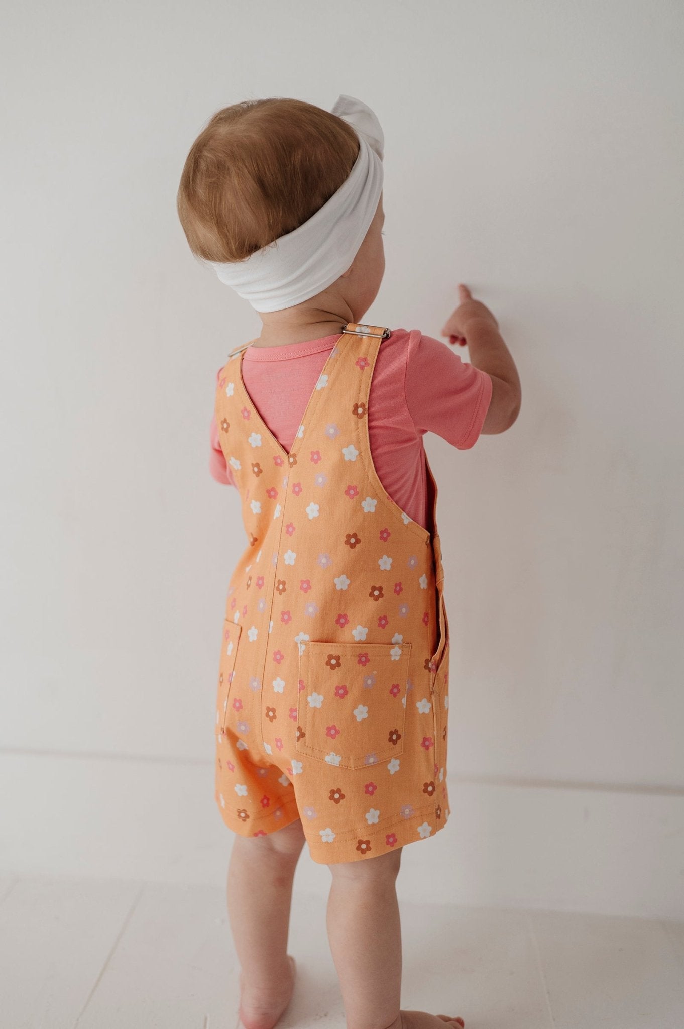 Cotton Overalls Set In Desert Mist Blooms