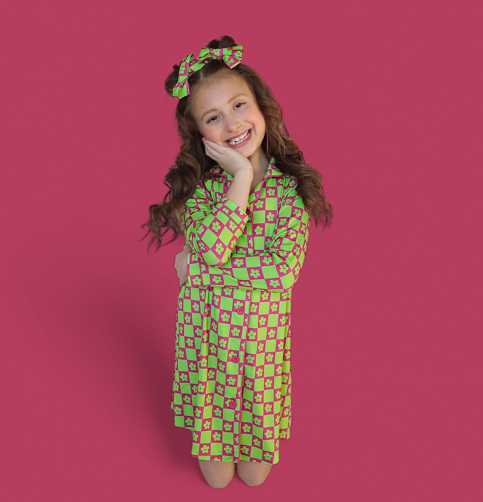 Wild Daisy Checkers Girl's Dream Gown