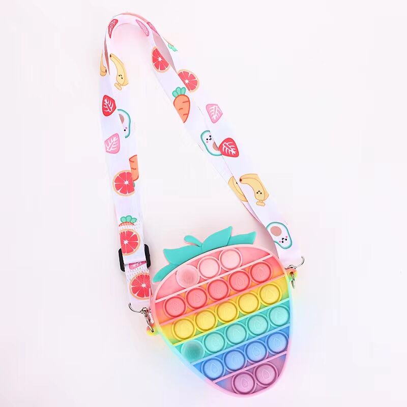Strawberry Popper Fidget Crossbody Bag