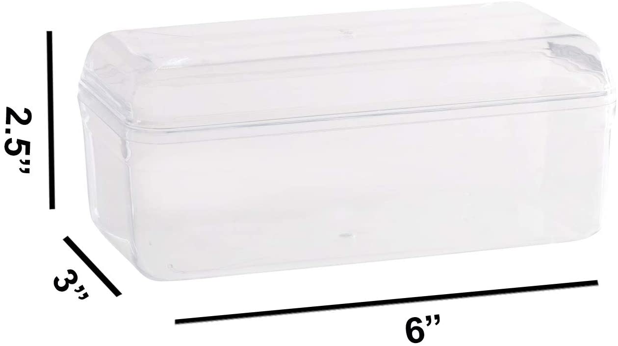 Clear Acrylic Boxes 16 Pack 6"x3"x2.5"