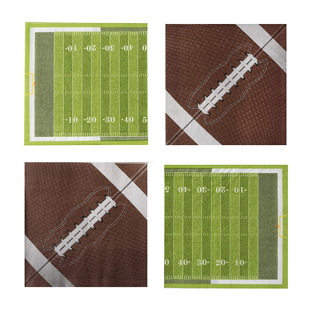 Football Theme Napkins Tableware 160 Pack