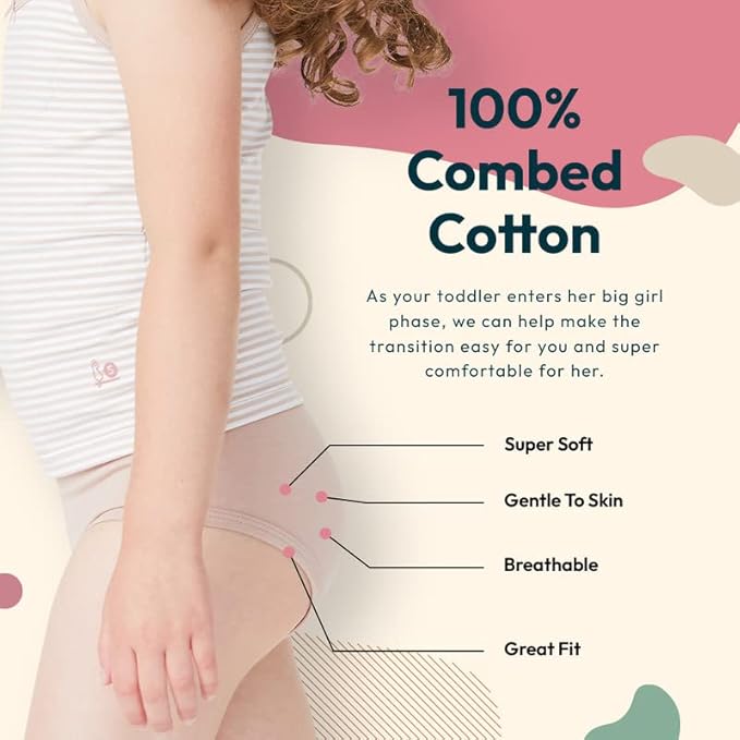 Feathers Girls And Toddler Underwear - Kids Underwear - Super Soft Cotton