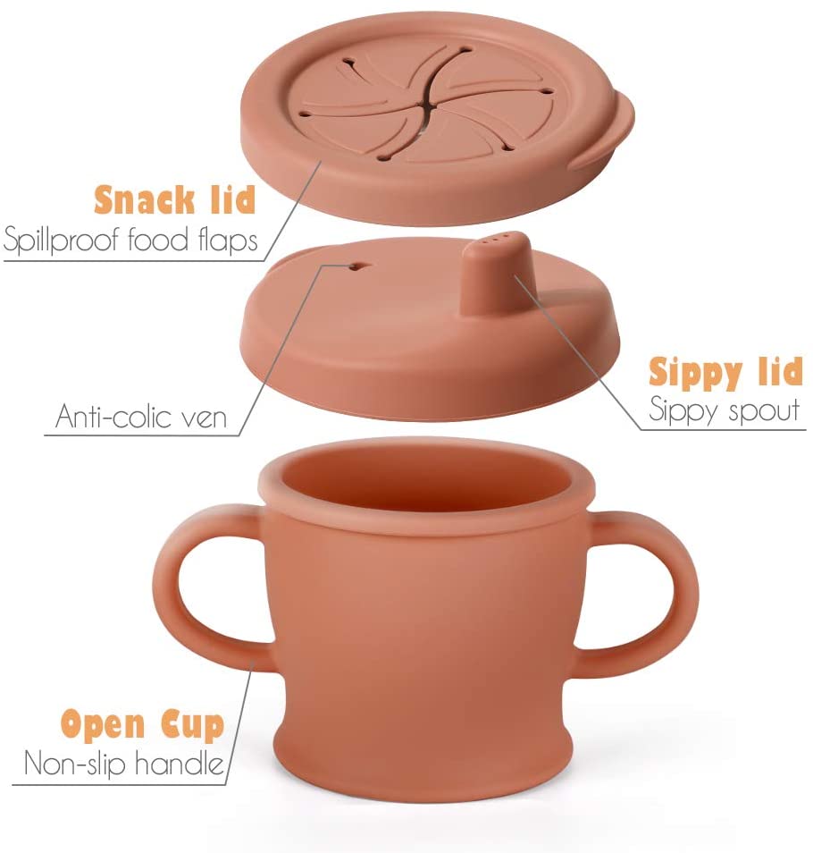 Haakaa Silicone Sip-n-snack Cup 8 Oz