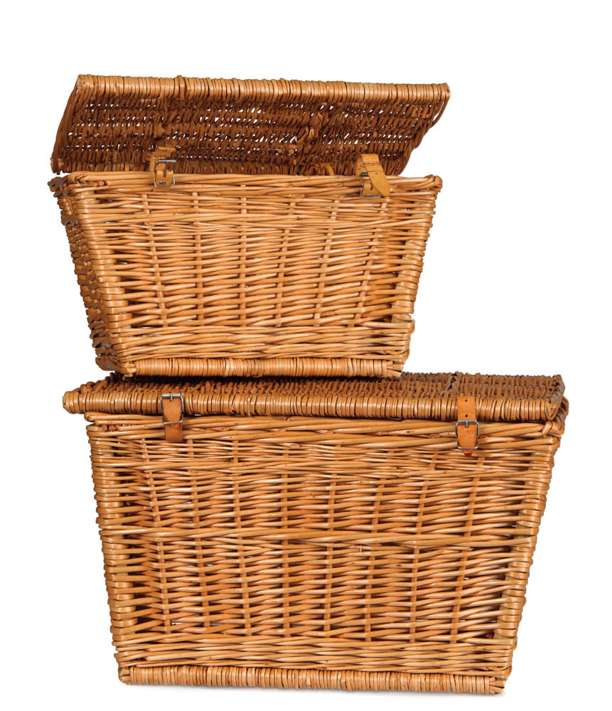 Set of 2 Wicker Trunks