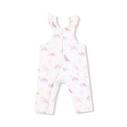 Front Placket Ruffle Overall