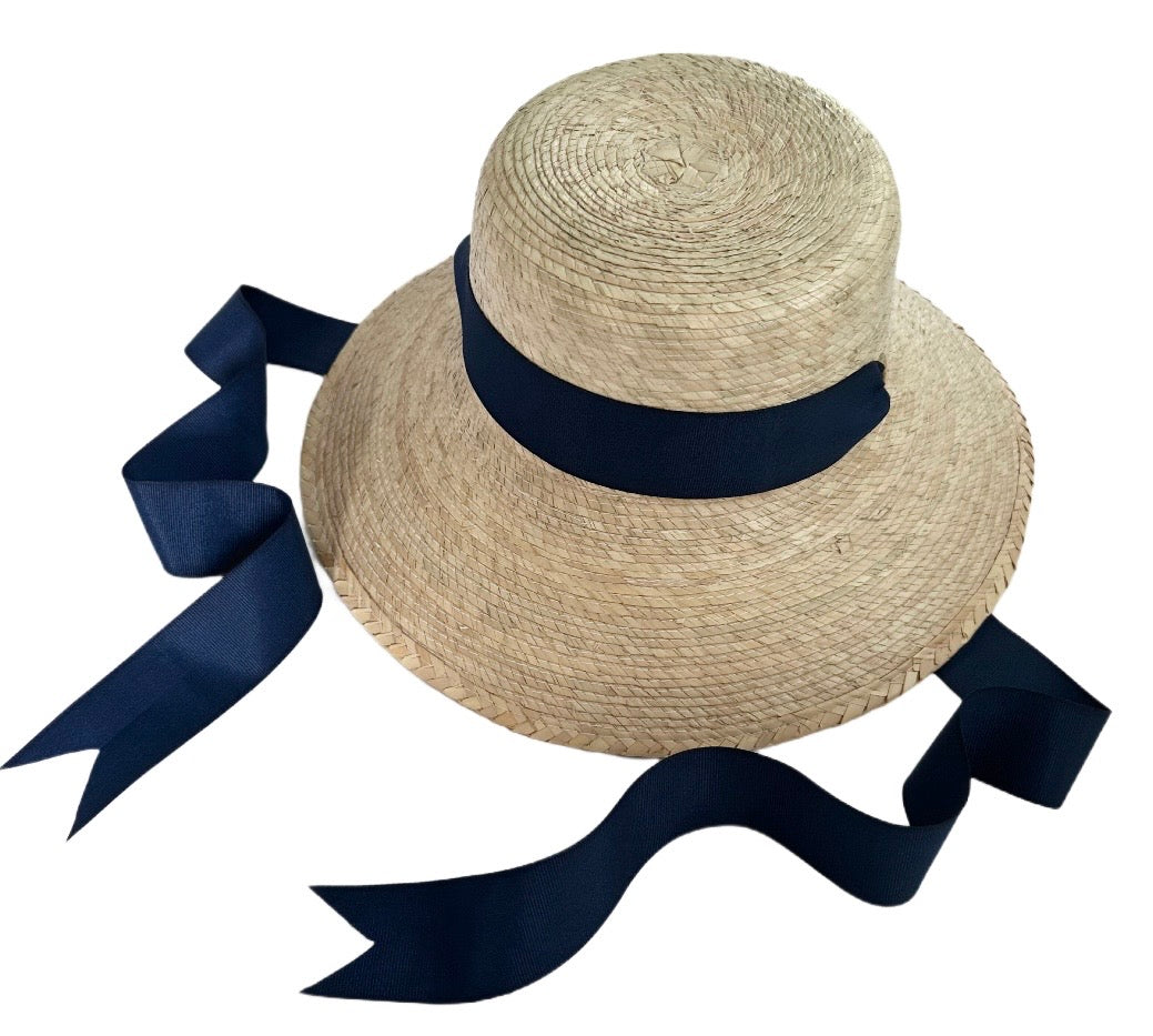 Palmetto Girl’s Hat - Long Navy Grosgrain