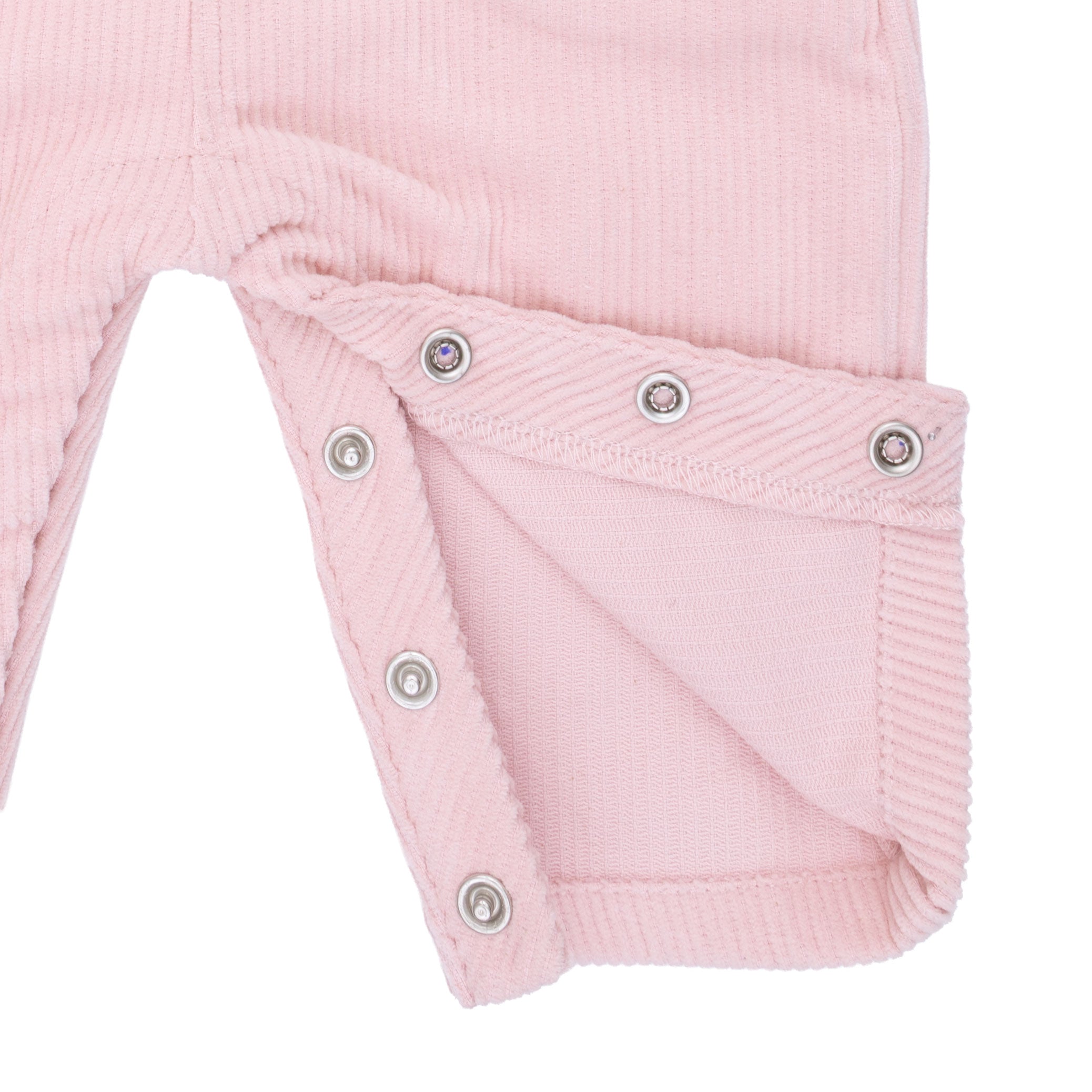 Veiled Pink Corduroy - Uni Old School Overall With Horse Applique