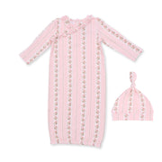 Antoinette Stripe - Kimono Gown And Knotted Hat